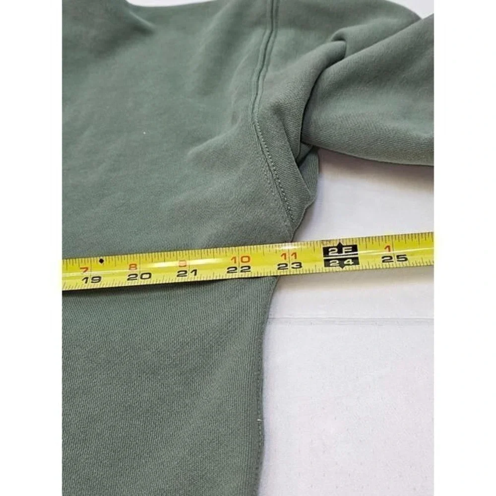 J. Crew Mens Size Medium Green Cotton‎ Quarter Zip Pullover Sweatshirt